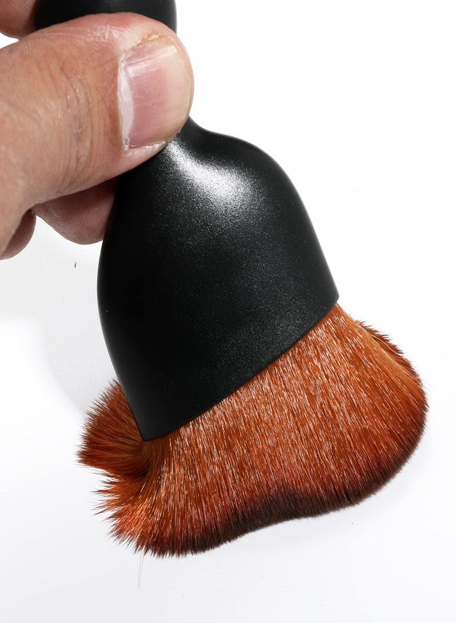 AOCISKA Car Interior Detailing Brush,Soft Bristle Cleaning Brush Car Detailing Brush Dusting Brush,Car Interior Cleaning Tool,Auto Detail Brush Car Dash Duster Brush (Black&Brown) - Image 4