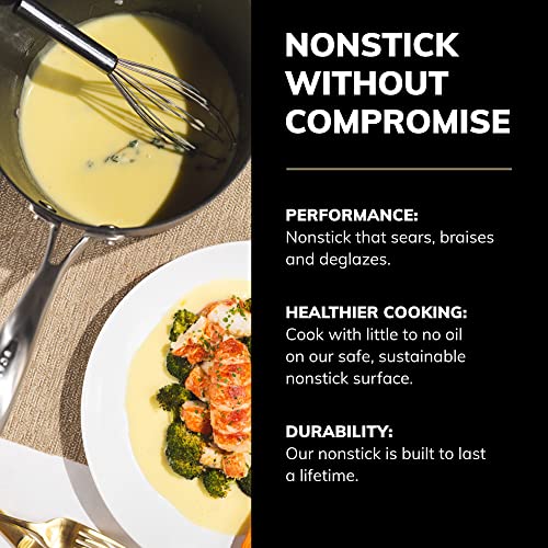 Scanpan Pro IQ 3 qt Nonstick Covered Saucepan - Compatible with All Cooktops, Induction Ready, Metal Utensil Safe, Oven Safe to 500°F, Dishwasher Safe - Image 3