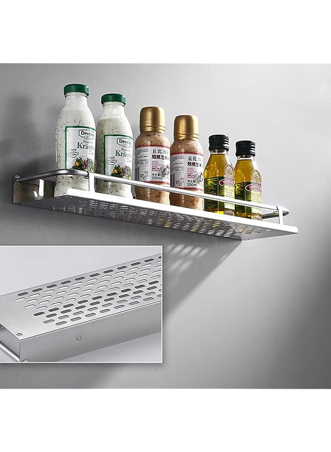 vesus Drilling Adhesive Shower Shelves,Stainless Steel Bathroom Kitchen Organizers , Wall Mount Corner Shower Caddy for Bathroom Kitchen Storage (ZWJ-60)  - Image 1
