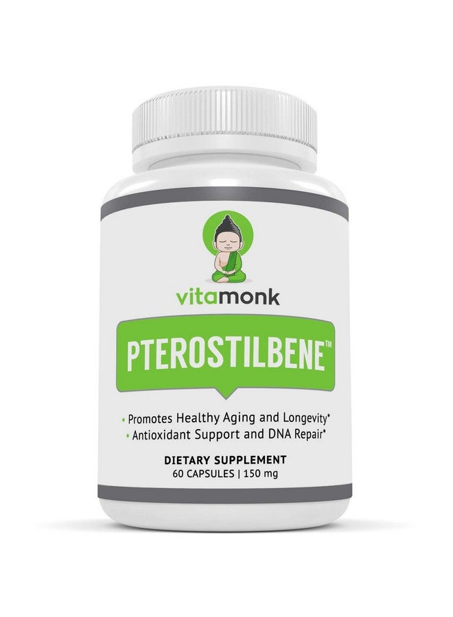 VitaMonk Pterostilbene 150Mg Capsules No Artificial Fillers Soy Free ...