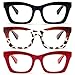 REAVEE 3 Pack Oprah Style Reading Glasses for Women Blue Light Blocking Oversized Cute Square Fashion Computer Readers with Spring Hinge 075 - Image 1