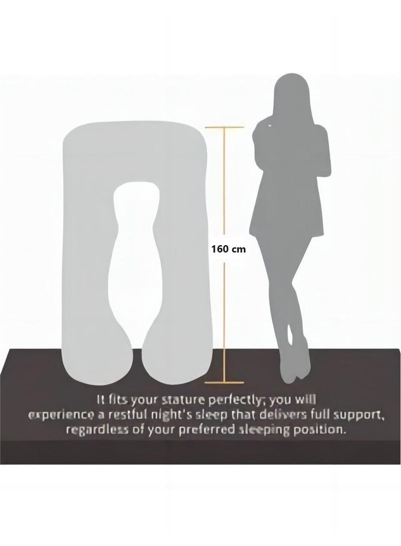 U-Shaped Full Body Pregnancy Cotton Pillow 80x160cm - Image 4