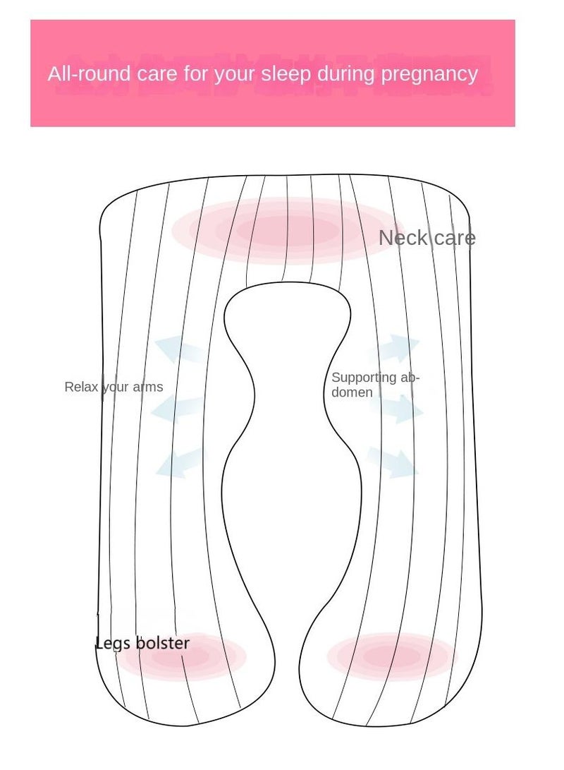U-Shaped Full Body Pregnancy Cotton Pillow 80x160cm - Image 5