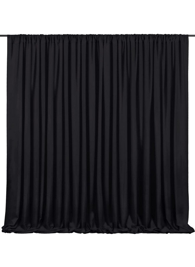 SoarDream Black Backdrop Curtains 2 Panels 5Ft X 10Ft Polyester Photo Backdrop Drapes For Wedding Party Stage Birthday Decorations - Image 1