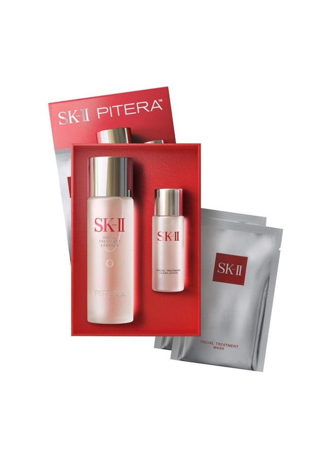 SK-II First Experience Skin Care Set - Gift Set Includes Treatment Face Masks, Facial Essence & Face Toner - Helps Improve Dryness, Refine Skin Texture & Reduce Fine Lines & Wrinkles (4 Count) - Image 1