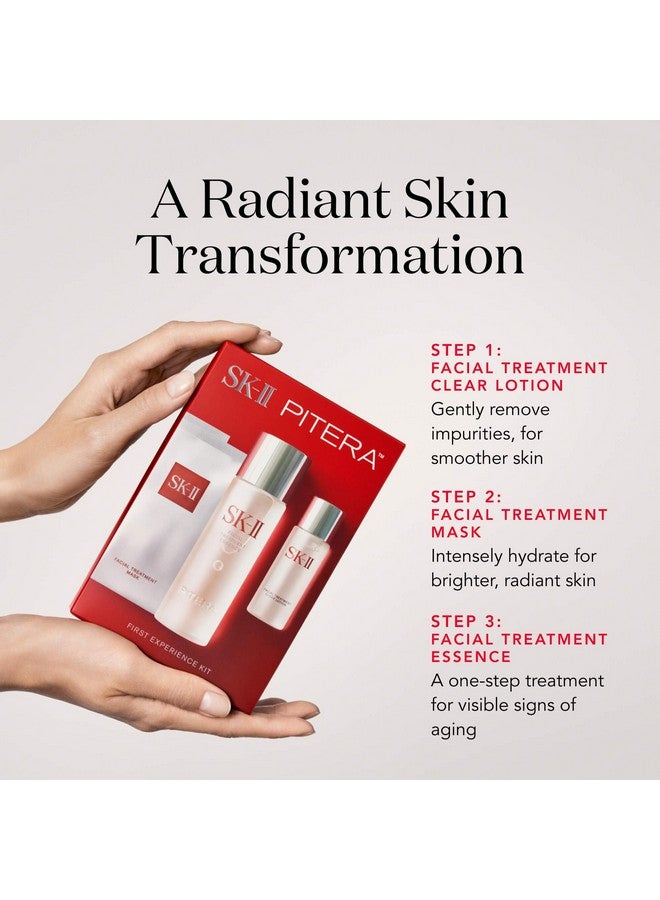 SK-II First Experience Skin Care Set - Gift Set Includes Treatment Face Masks, Facial Essence & Face Toner - Helps Improve Dryness, Refine Skin Texture & Reduce Fine Lines & Wrinkles (4 Count) - Image 2