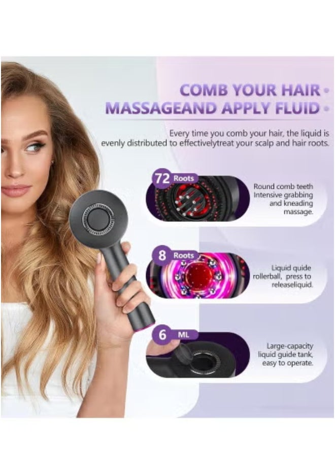 TIGER 2-in-1 Electric Hair Oil Applicator and Scalp Massager Brush – Waterproof Rechargeable Head Massager with Adjustable Speed – IPX7 Silicone Bristle Comb for Hair Growth, Stress Relief, and Deep Relaxation – Ideal for Men & Women – Home and Shower Use  - Image 2
