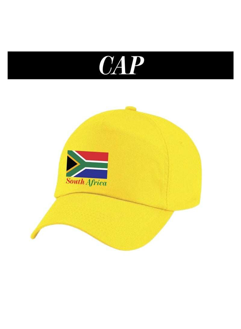 حزمة كومبو رياضية من جنوب أفريقيا - هدايا لعشاق الرياضة - قبعة - وشاح - علم - دبوس العلم - حقيبة برباط - Image 4