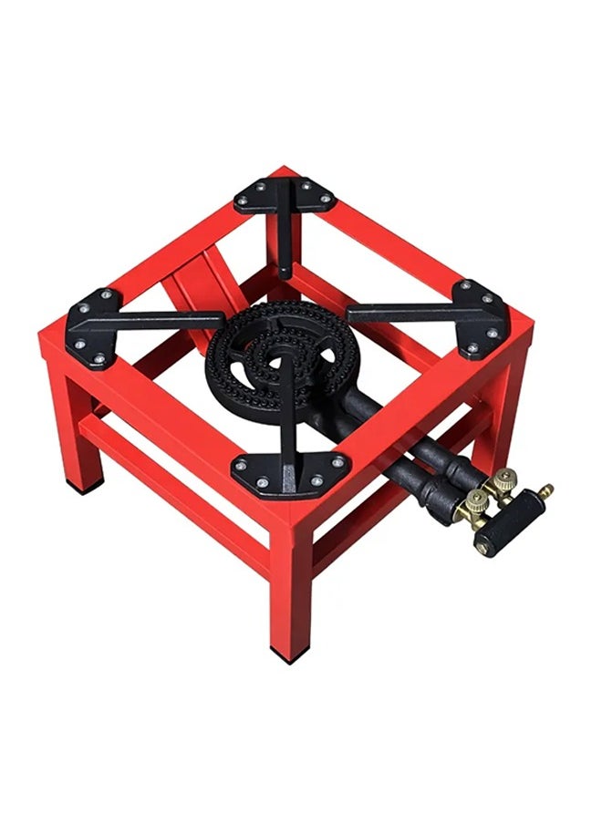Majestic Cast Iron Heavy-Duty Single Burner Stove 35X35X23 Cm, Multi-Layer Burner For Superior Flame, Ideal For Home And Outdoor Cooking  - Image 1