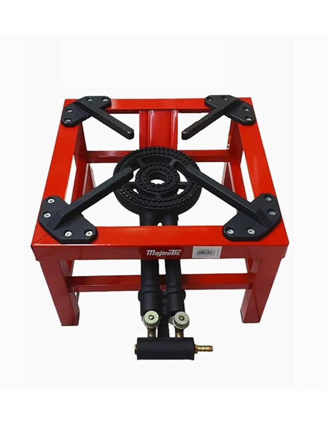 Majestic Cast Iron Heavy-Duty Single Burner Stove 35X35X23 Cm, Multi-Layer Burner For Superior Flame, Ideal For Home And Outdoor Cooking  - Image 2