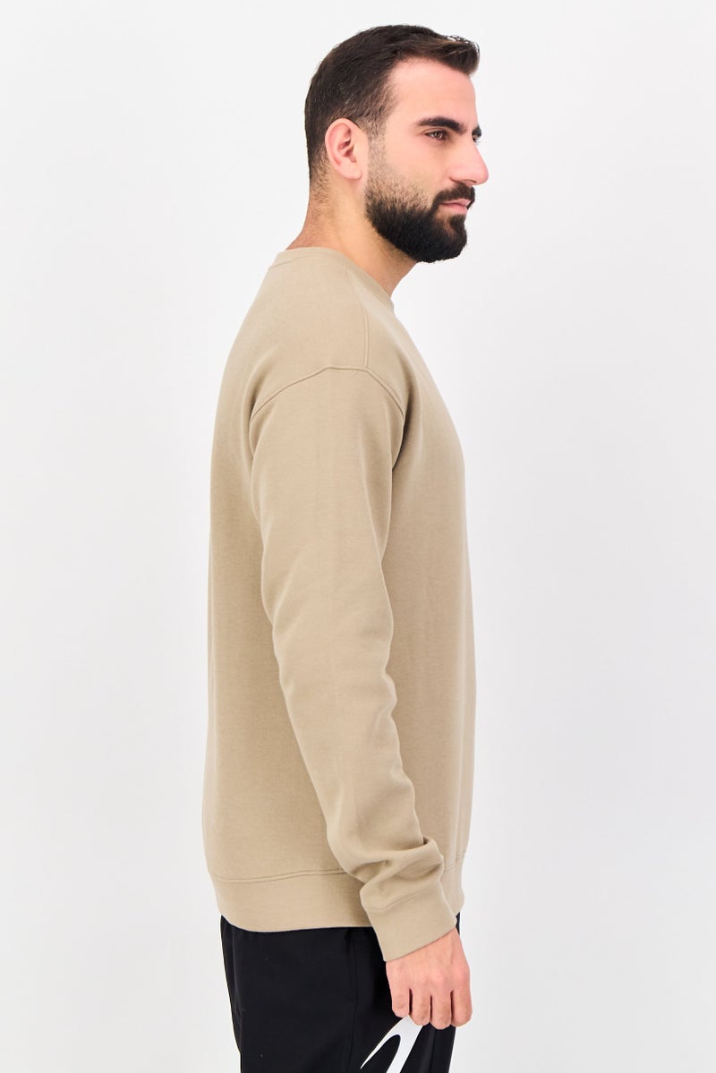 Reebok Men Sportswear Fit Long Sleeve Outdoor Sweatshirt, Taupe - Image 2
