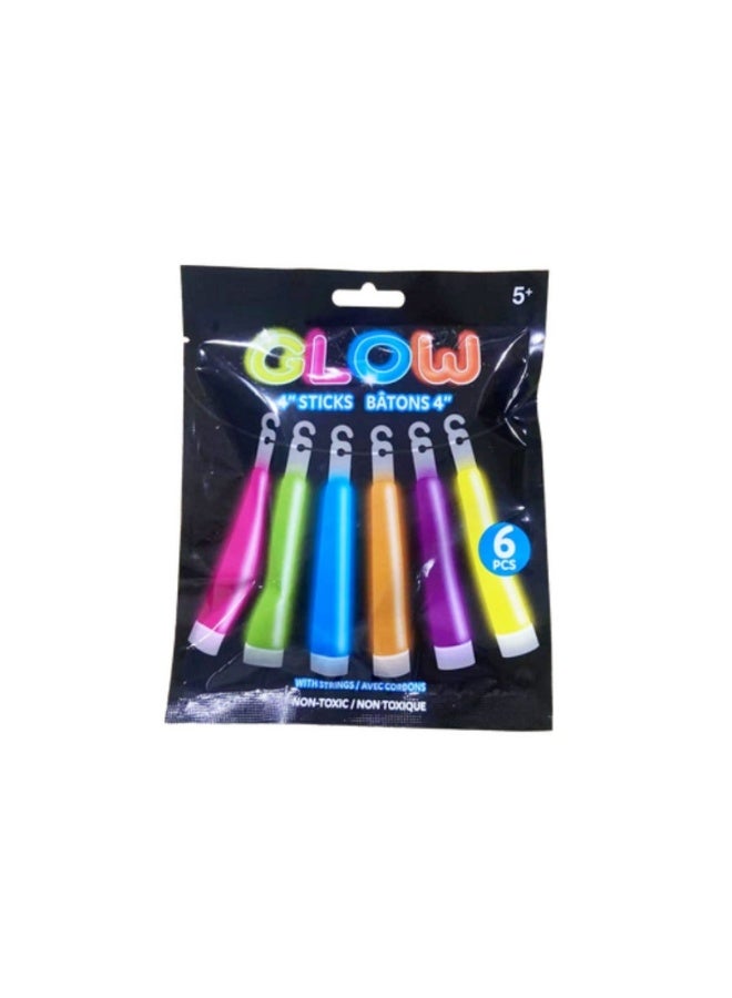 6 Glow LED Sticks Batons