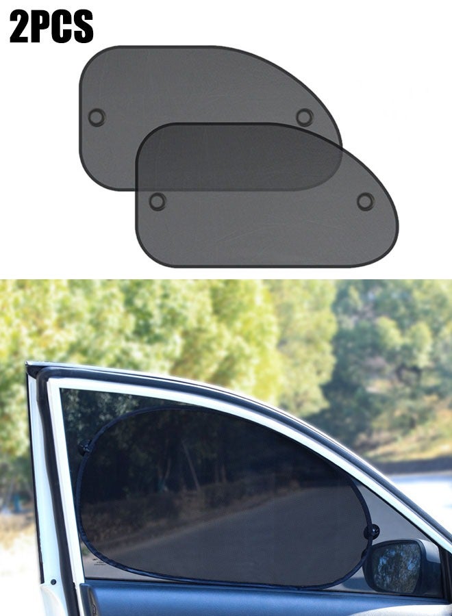Loquat 2pcs Car Sunshade Mesh Diagonal Gear Fixed Car Window Sunshade Side Window Car Sunshade Sunscreen Heat Insulation Provide Glare And Uv Protection Currency - Image 1