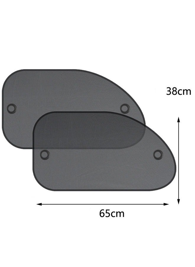Loquat 2pcs Car Sunshade Mesh Diagonal Gear Fixed Car Window Sunshade Side Window Car Sunshade Sunscreen Heat Insulation Provide Glare And Uv Protection Currency - Image 2