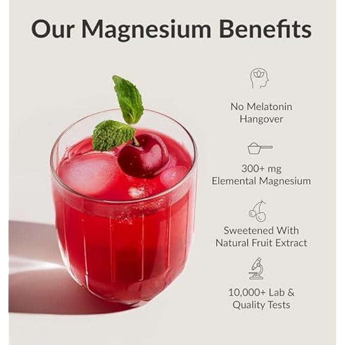 BIOptimizers Magnesium Breakthrough Drink - 8 Forms of Magnesium, Electrolytes, Sleep Health, Stress, Muscle Recovery, Heart Support | Glycinate, Citrate, Malate- Tart Cherry - Image 4