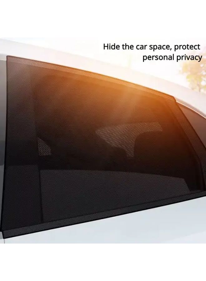 2 Pack Polyamide Car Rear Window Sunshades Universal Fit Mesh UV Protection - Image 5