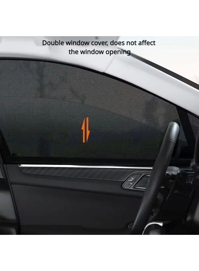 2 Pack Polyamide Car Rear Window Sunshades Universal Fit Mesh UV Protection - Image 3