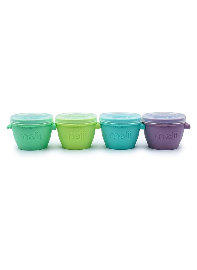 melii Pack Of 4 Silicone Snap And Go Pods, 4 Oz  - Image 1