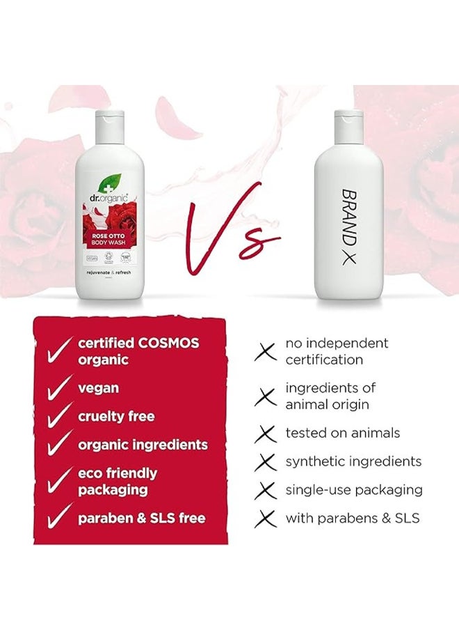 dr.organic Dr. Organic Rose Otto Body Wash, Rejuvenate And Refresh  - Image 4