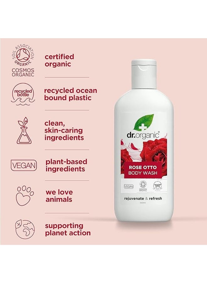 dr.organic Dr. Organic Rose Otto Body Wash, Rejuvenate And Refresh  - Image 5