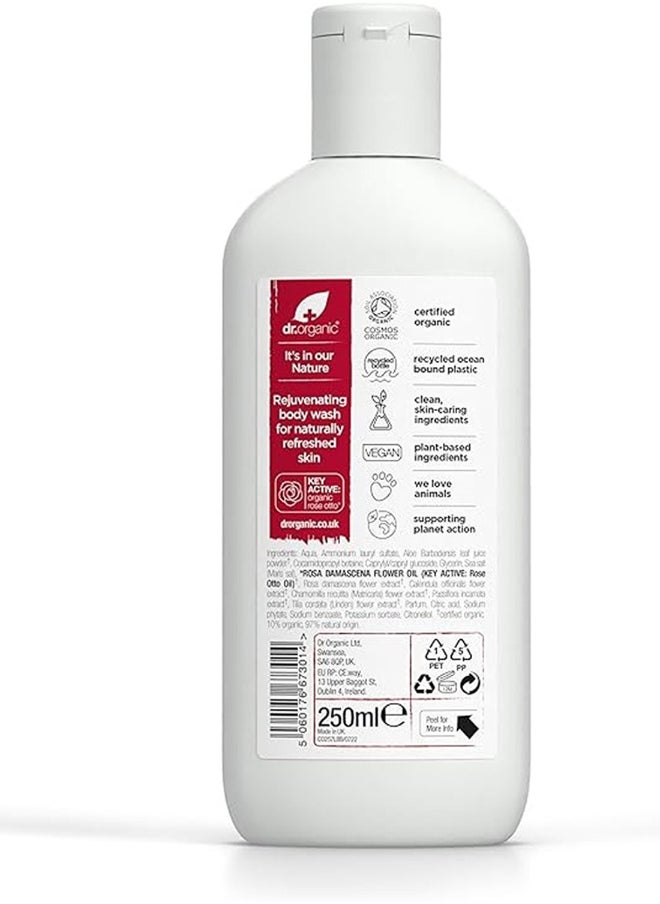 dr.organic Dr. Organic Rose Otto Body Wash, Rejuvenate And Refresh  - Image 2