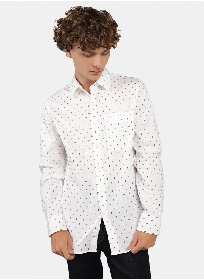 امريكان ايجل AE Slim Fit Everyday Printed Button-Up Shirt