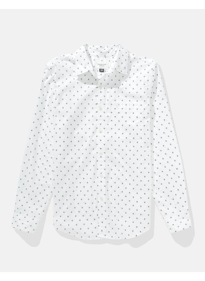 American Eagle AE Slim Fit Everyday Printed Button-Up Shirt  - Image 3