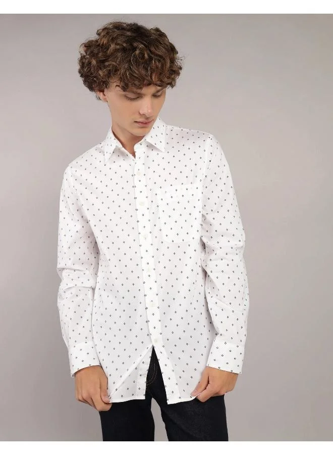 American Eagle AE Slim Fit Everyday Printed Button-Up Shirt