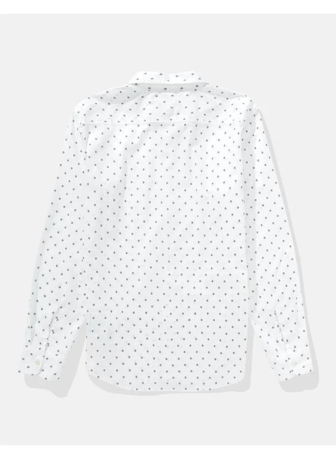 American Eagle AE Slim Fit Everyday Printed Button-Up Shirt
