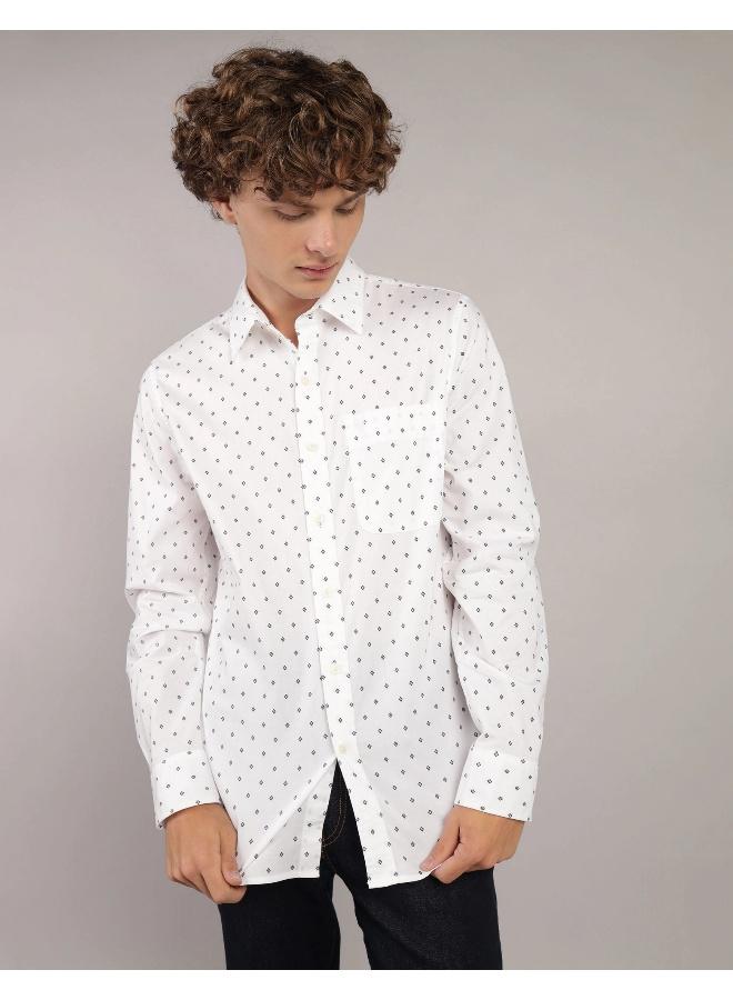 امريكان ايجل قميص بأزرار مطبوع بقصة ضيقة للاستخدام اليومي - Image 1