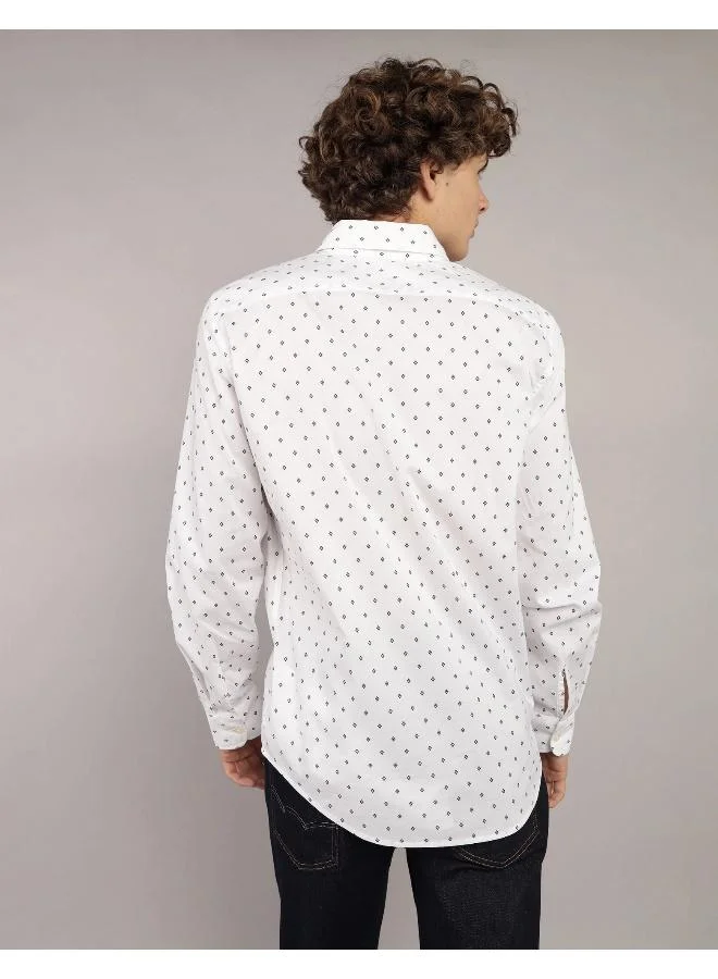 American Eagle AE Slim Fit Everyday Printed Button-Up Shirt