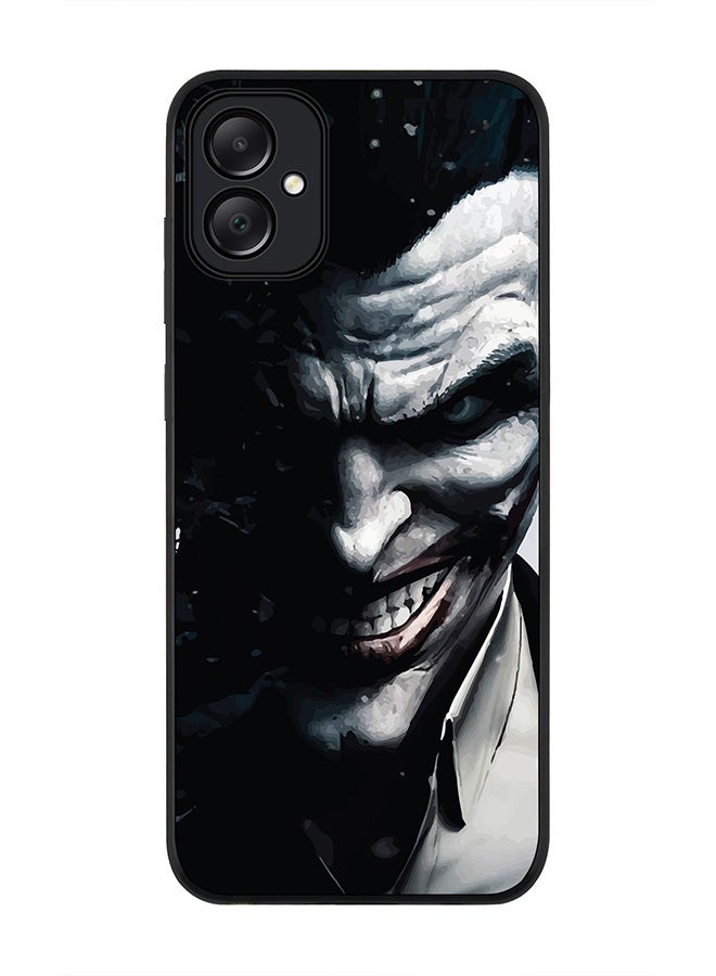 Stylizedd Rugged Black edge case for Samsung Galaxy A05, Slim fit Soft Case Flexible Rubber Edges Anti Drop TPU Gel Thin Cover- Arkham Joker - Image 1