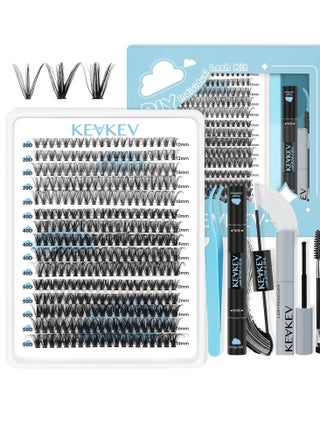 KevKev Lash Extension Kit 300Pcs Lash Clusters Kit DIY Eyelash Extension Kit with Lash Bond and Seal Eyelash Remover Lash Applicator Wispy Lashes Look Like Extensions(20D+40D+50D, D-10-18mix) - pzsku/ZBED288795CC98C6ECE0DZ/45/_/1732886419/81794368-b984-4bab-8c78-bd06735a77e6