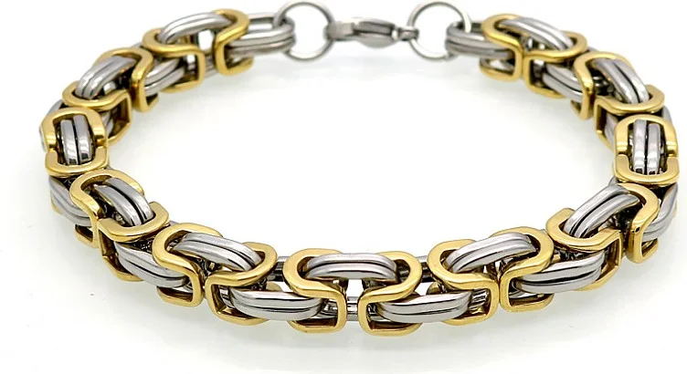 Chavin Bold King Model 8 Mm. Gray Steel Men's Bracelet Df14Sr