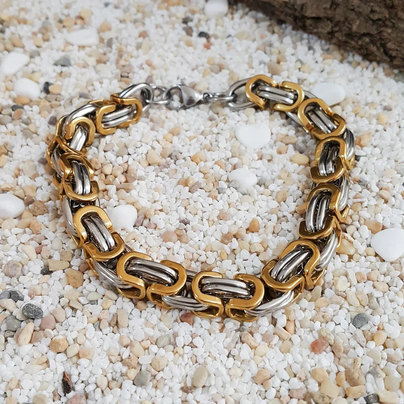 Chavin Bold King Model 8 Mm. Gray Steel Men's Bracelet Df14Sr