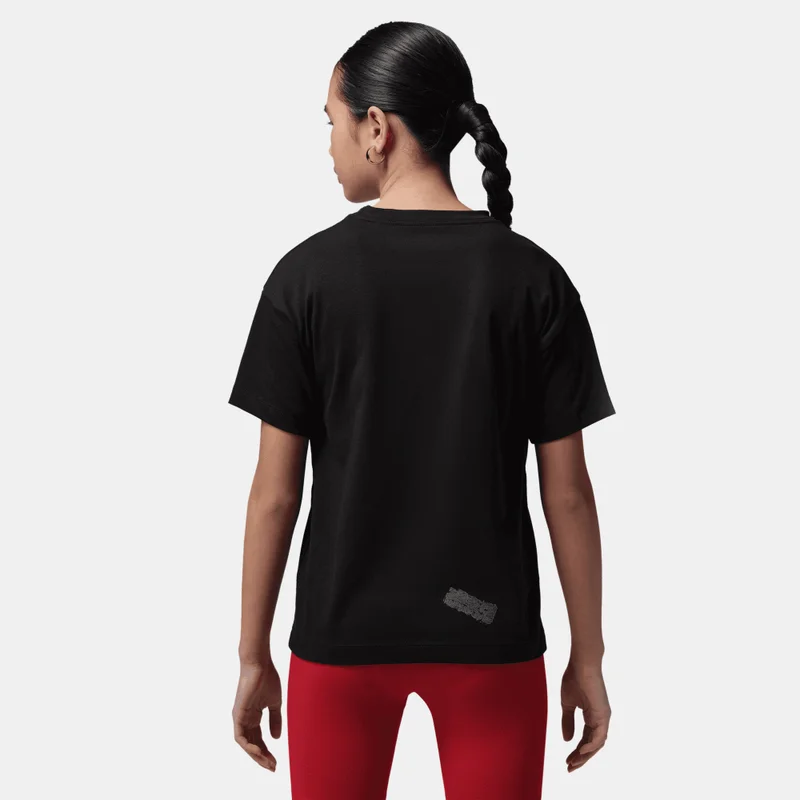Jordan Black Kids' Heart Sketch T-Shirt  | Best Price UAE