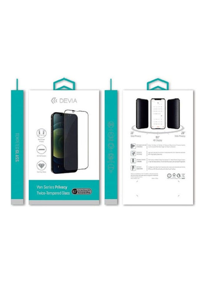 NIBEMINENT - Van Series Full Screen Anti-Static Twice-Tempered Glass For Iphone 13 Pro Max Clear-Black - Image 1