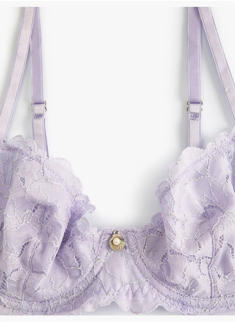 KOTON Non Padded Lacy Underwired Bra