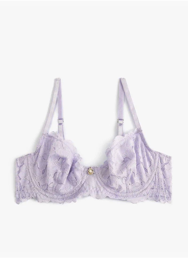 KOTON Non Padded Lacy Underwired Bra