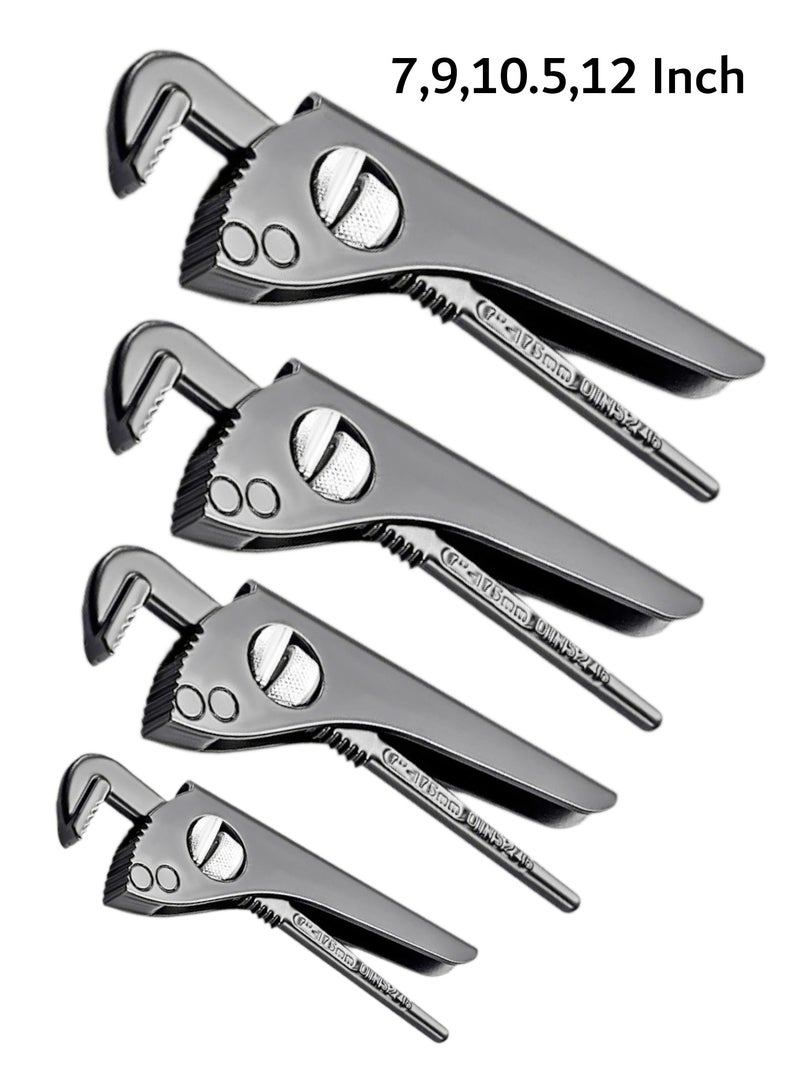 طقم مفتاح أنابيب قابل للتعديل، 7,9,10.5,12 إنش - Image 1