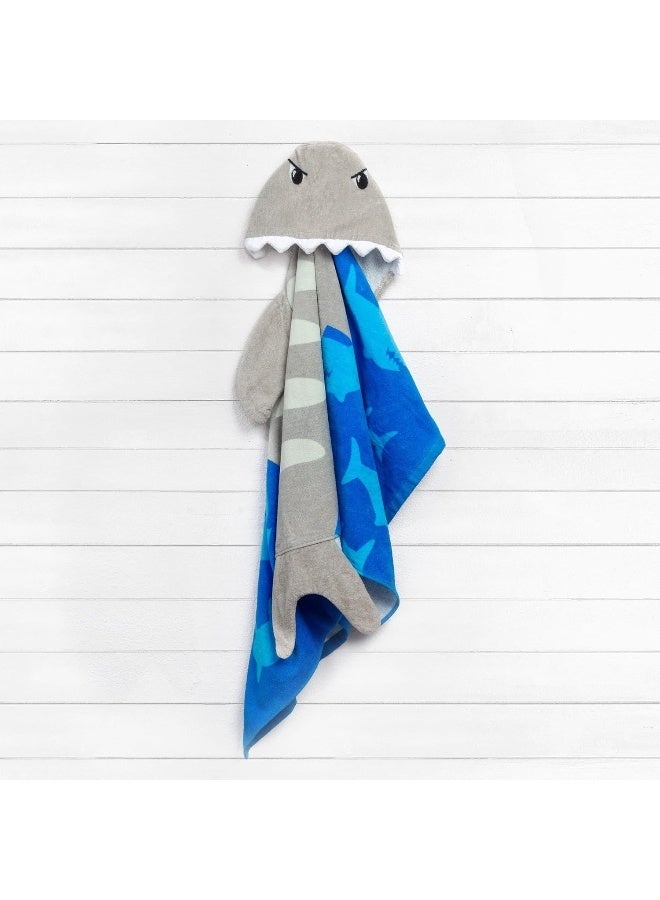 Stephen Joseph Hooded Towel, Shark - Image 2