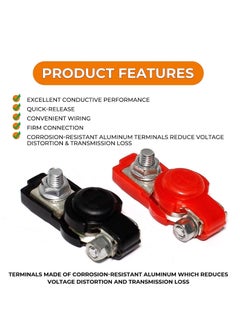 Oasisgalore Negative & Positive Battery Terminals，Clamps Connectors Applicated in Car,Van and More  - Image 3