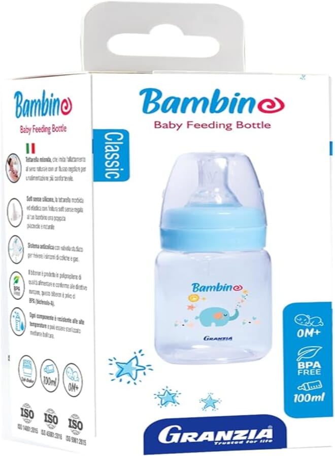 Granzia Bambino Classic Baby Feeding Bottle Blue Color 150 ML