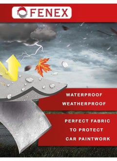 fenex Fenex Car Cover [Land Cruiser] – All-Weather Protection | Waterproof, UV-Resistant, Dustproof, Breathable | Indoor/Outdoor Use | Door Zipper & Mirror Pockets | Fits SUV cars (589 × 203 × 160 cm)  - Image 2