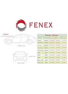 fenex Fenex Car Cover [Land Cruiser] – All-Weather Protection | Waterproof, UV-Resistant, Dustproof, Breathable | Indoor/Outdoor Use | Door Zipper & Mirror Pockets | Fits SUV cars (589 × 203 × 160 cm)  - Image 4