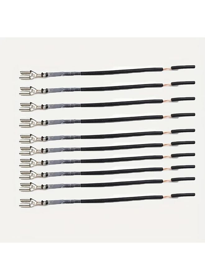 Black 10pcs 1 Gauge Heavy Duty Copper Core Wires with Locking Spring Clips - Image 4