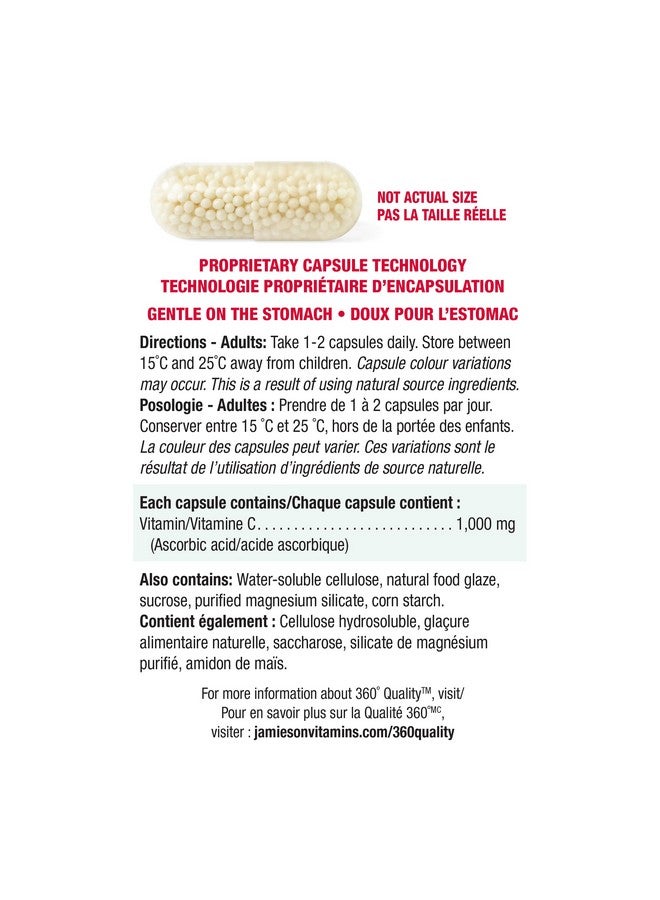 Jamieson Extra-C 1000mg 75 Vitamin-C Capsules - Image 3