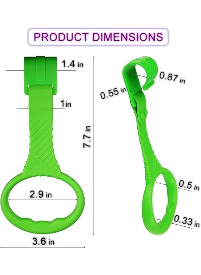 HZYH 5 PCS Baby Playpen Pull Up Rings, Soft Bending Plastic Handles for Infants Toddlers, Ergonomic Design to Assist Standing and Walking, 5 Bright Colors, Fits Most Playpens, Easy to Install - Image 4