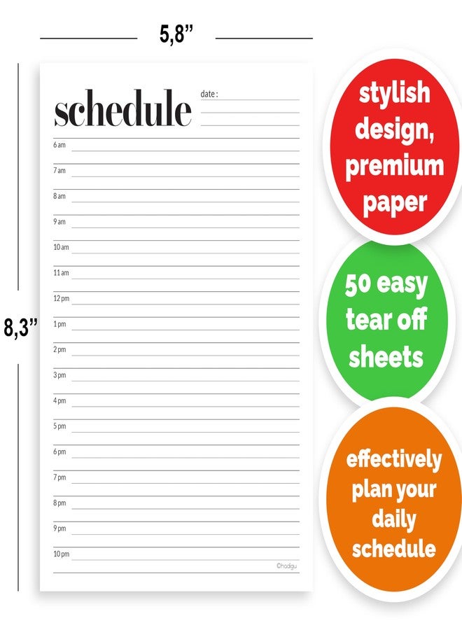 HADIGU Daily Planner Notepad with Hourly Schedule, A5 Size, Daily Schedule and To Do List Notepad, Time Block Planning Pad. - Image 4