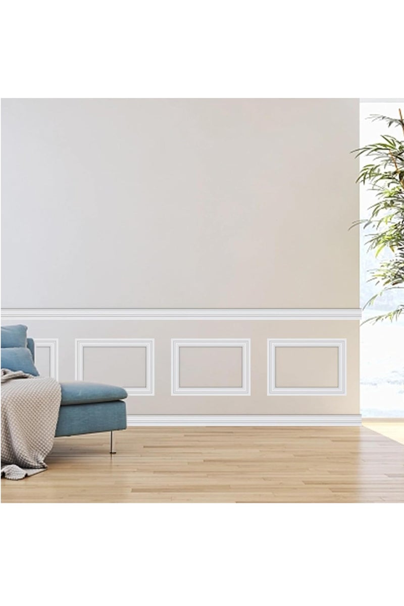 GUDOO Peel and Stick Wall Molding Trim, Flexible Strip for Mirror Frame, Chair Rail Moulding, Wall Protection and Home DIY Decoration 39.37inch - Image 3